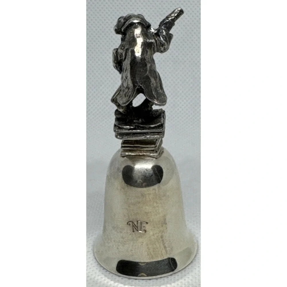 Beatrix Potter Jeremy Fisher Frog Fishing Pewter Bell NE Collectors